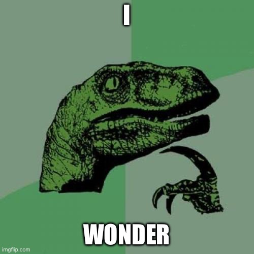 Philosoraptor | I; WONDER | image tagged in memes,philosoraptor | made w/ Imgflip meme maker