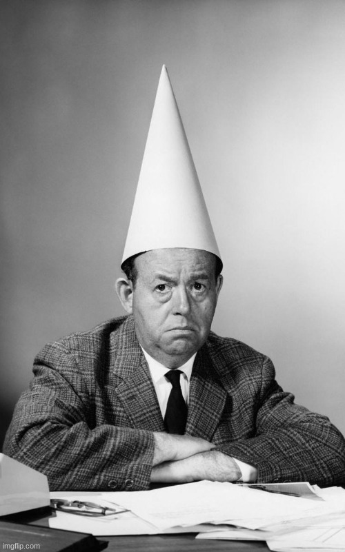 Dunce Hat | image tagged in dunce hat | made w/ Imgflip meme maker
