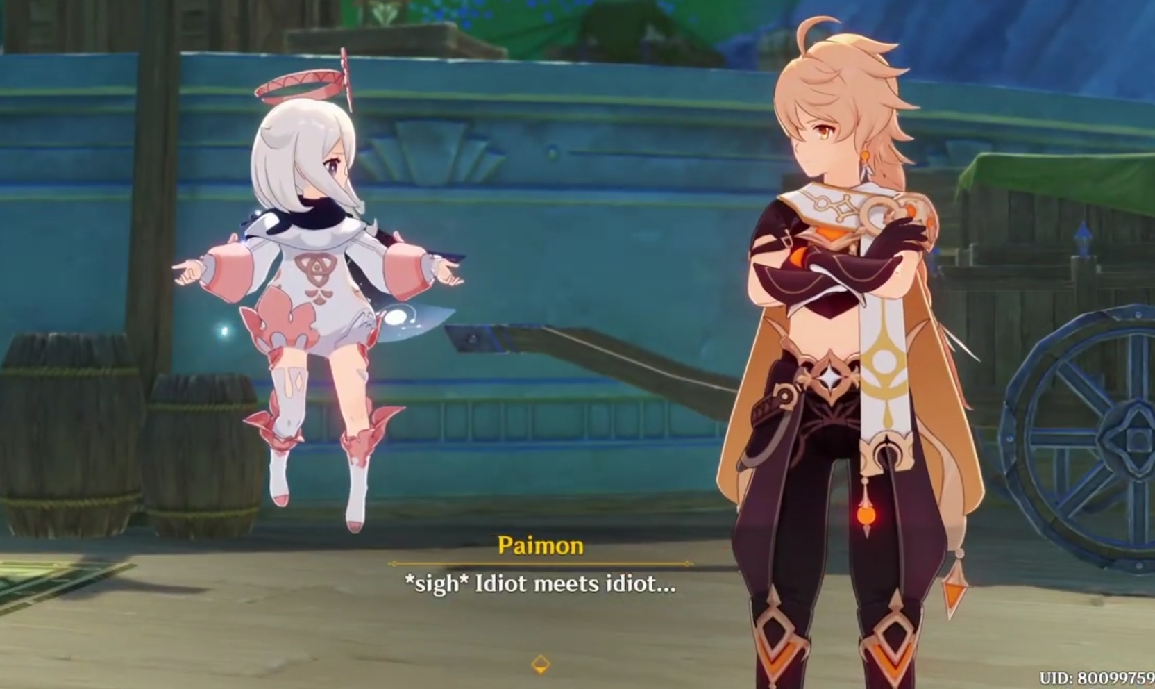 Paimon idiot meets idiot Blank Meme Template