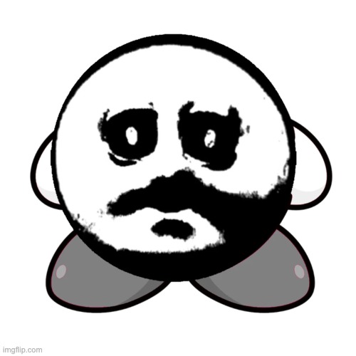 traumatised kirby | image tagged in traumatised kirby | made w/ Imgflip meme maker
