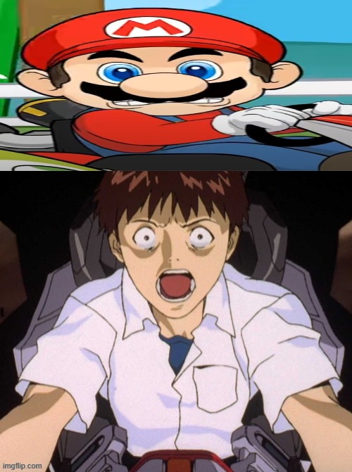 shinji is screaming at evil mario | image tagged in shinji is screaming at what scene,shinji ikari,super mario,anime meme,scary,neon genesis evangelion | made w/ Imgflip meme maker