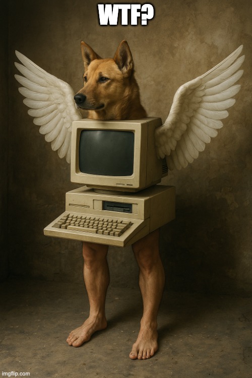 Oca Monitor Canina!!! | WTF? | image tagged in oca monitor canina | made w/ Imgflip meme maker