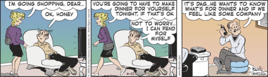 Blondie | image tagged in comics | made w/ Imgflip meme maker
