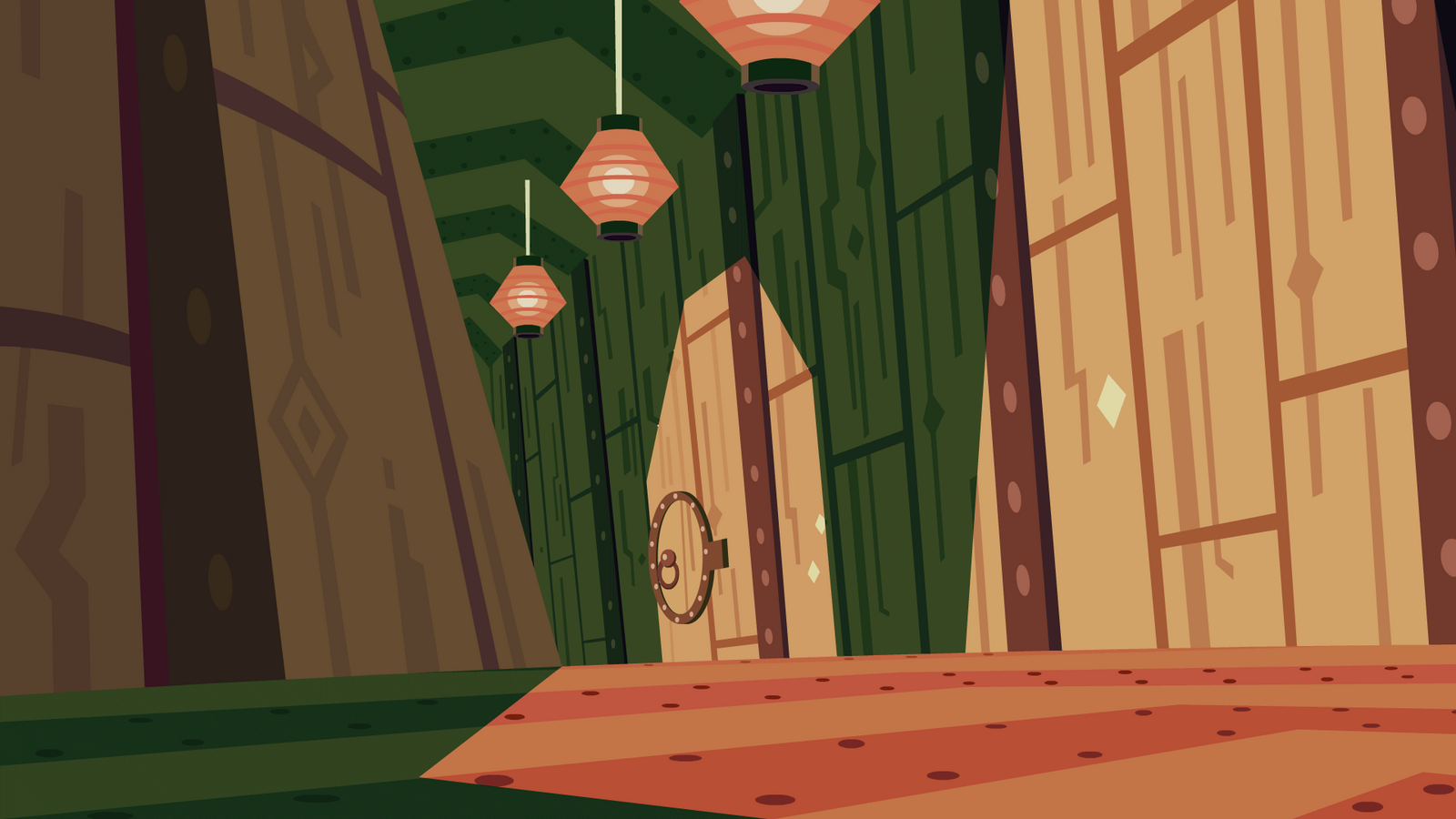 Hero 108 - Big Green's hallway 1 Blank Meme Template