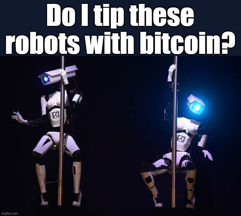 Do I tip these robots with bitcoin? | image tagged in tips | made w/ Imgflip meme maker
