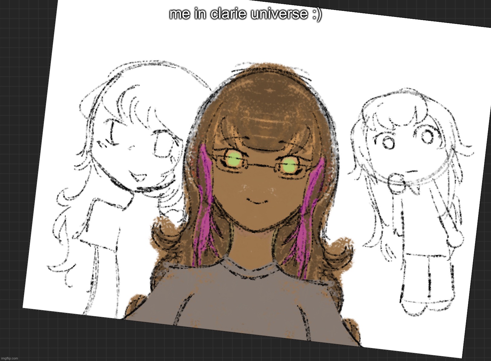 idk how to fix the canvas | me in clarie universe :) | made w/ Imgflip meme maker