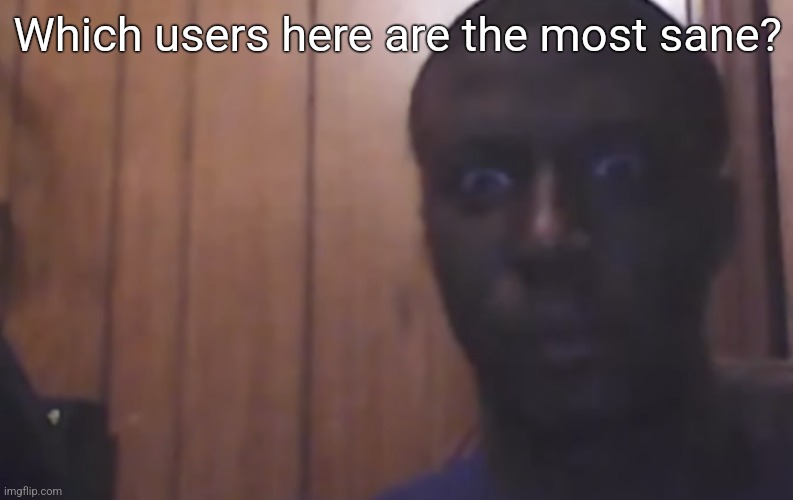 Omegle victim 4 | Which users here are the most sane? | image tagged in omegle victim 4 | made w/ Imgflip meme maker