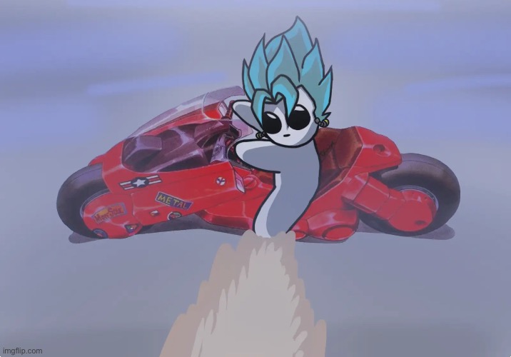 Peak | image tagged in goku,vegeta,dbz fusion,motorcycle | made w/ Imgflip meme maker