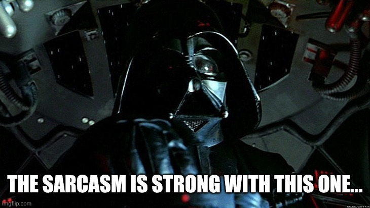Strong with Sarcasm | THE SARCASM IS STRONG WITH THIS ONE... | image tagged in the force is strong with this one | made w/ Imgflip meme maker