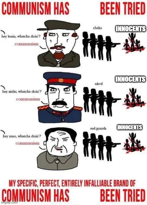 Fixed an pro communist meme | INNOCENTS; INNOCENTS; INNOCENTS | made w/ Imgflip meme maker