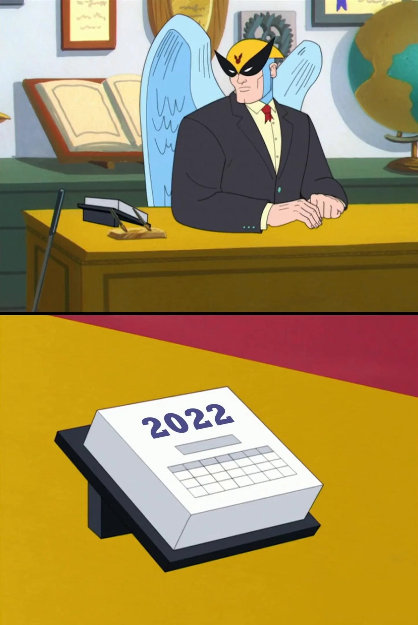 Harvey Birdman calendar Blank Meme Template