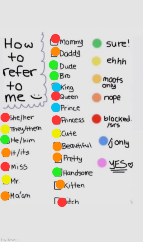 How To Refer To Me :) | image tagged in how to refer to me | made w/ Imgflip meme maker