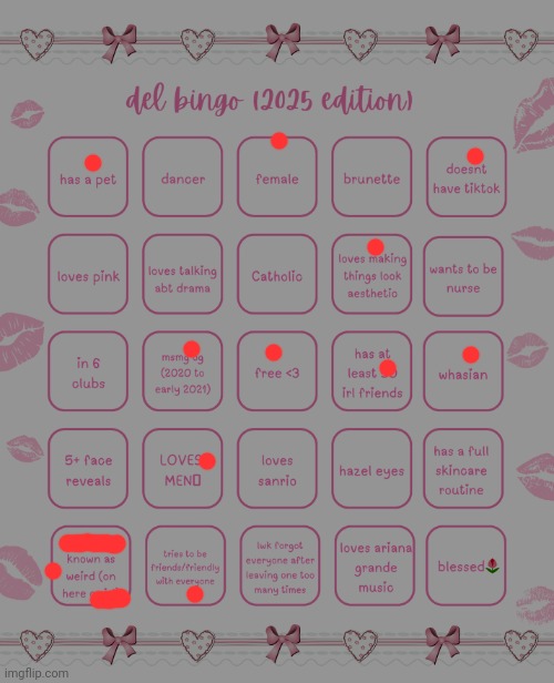 Toned down the brightness so I could see better | image tagged in del bingo 2025 | made w/ Imgflip meme maker