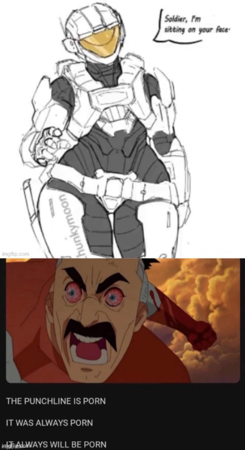 image tagged in the punchline is porn | made w/ Imgflip meme maker