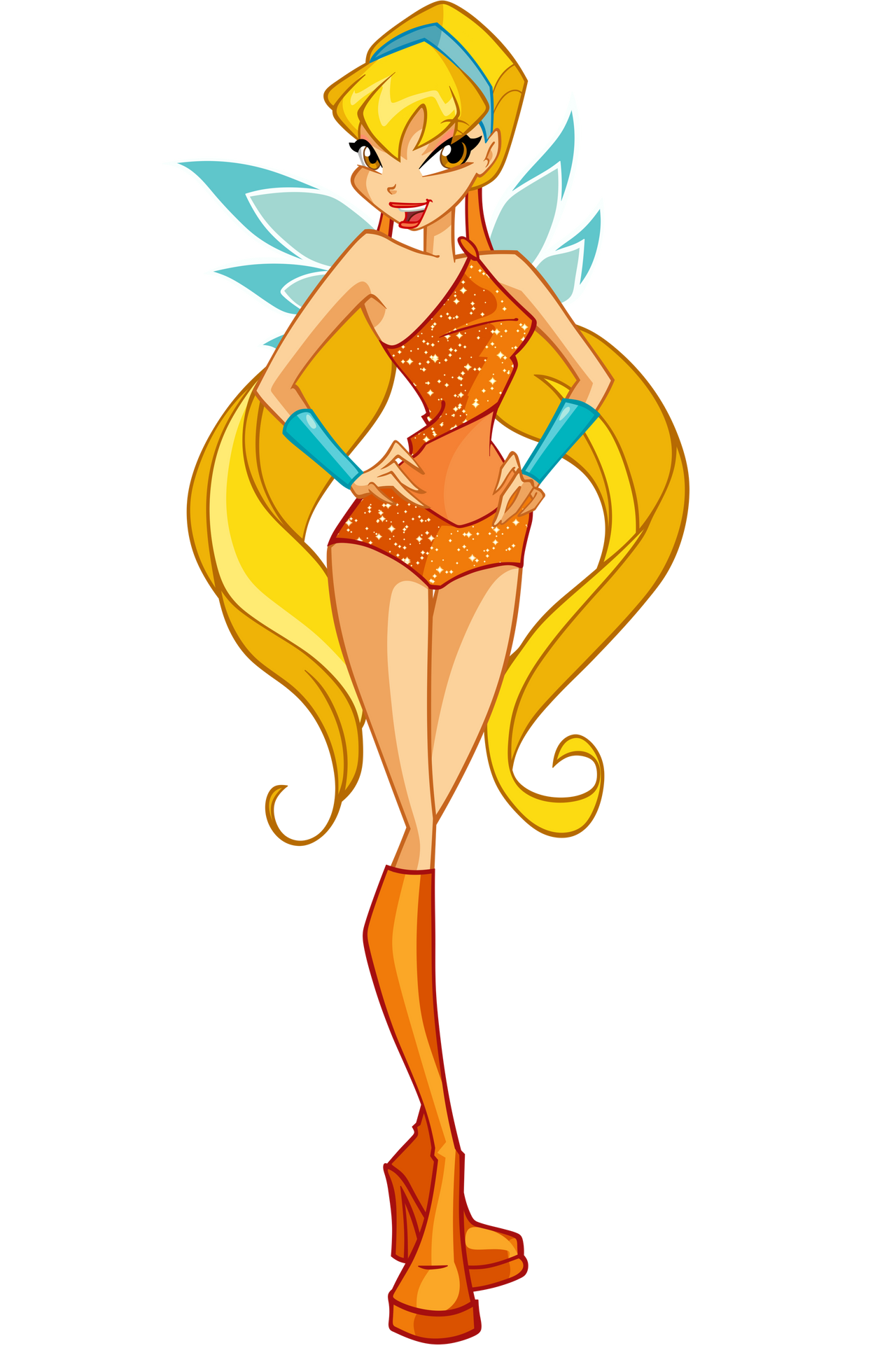 Winx club Stella 1 season charmix base HD Nick ver Blank Meme Template