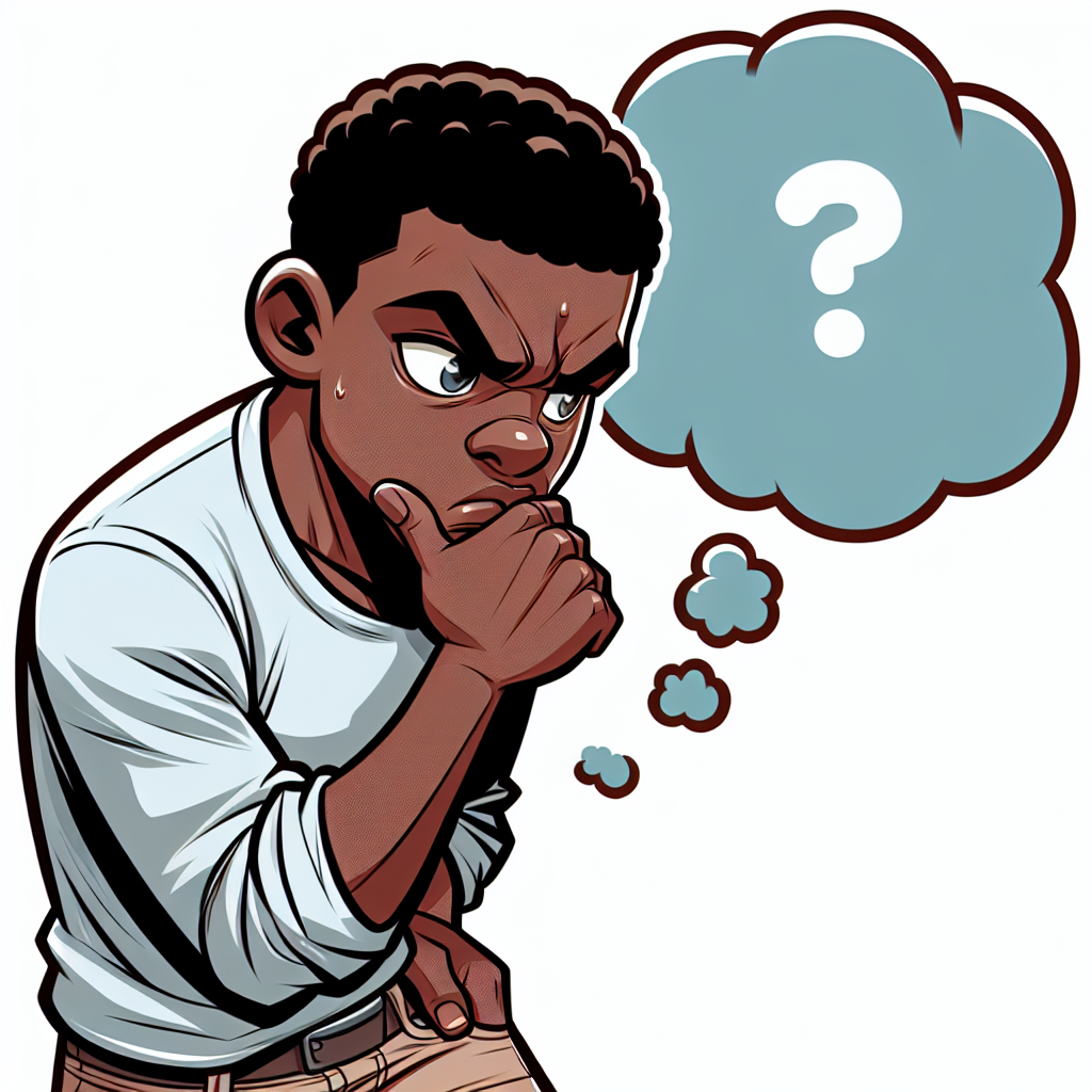 Black man thinking hard Blank Meme Template