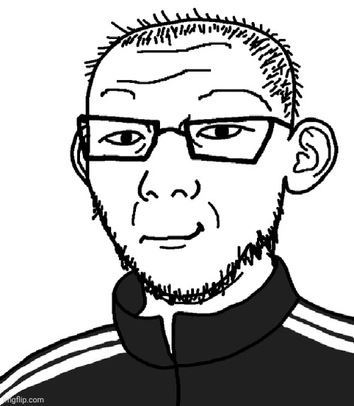 Kuz soyjak with glasses and stubble | made w/ Imgflip meme maker