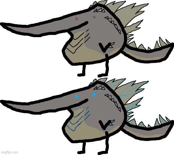 Paleoverse + EOIverse: Berdzilla.mp3 | image tagged in berd,godzilla | made w/ Imgflip meme maker