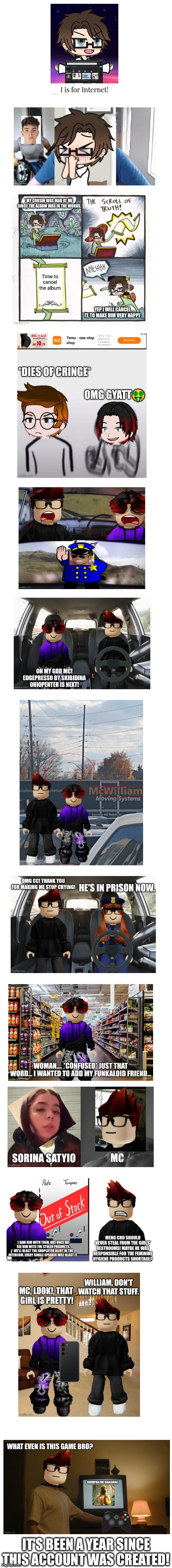 1 year of JollyBees (OakleyMendelevia's alt) | IT'S BEEN A YEAR SINCE THIS ACCOUNT WAS CREATED! | image tagged in jollybees,mc and william,1 year,mc,william | made w/ Imgflip meme maker