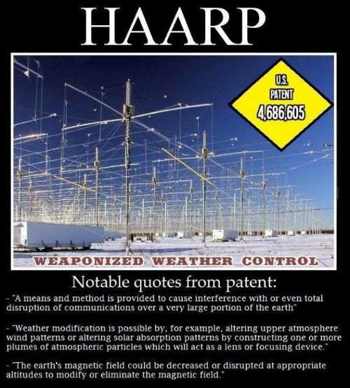 HAARP Is No Joke | image tagged in crime,genocide,nwo,globalism,chemtrailing,geoengineering | made w/ Imgflip meme maker