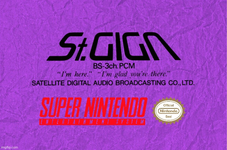 Super NES BS-X Add-On by St. Giga | image tagged in generic purple background,nintendo,video game,videogames,video games,videogame | made w/ Imgflip meme maker