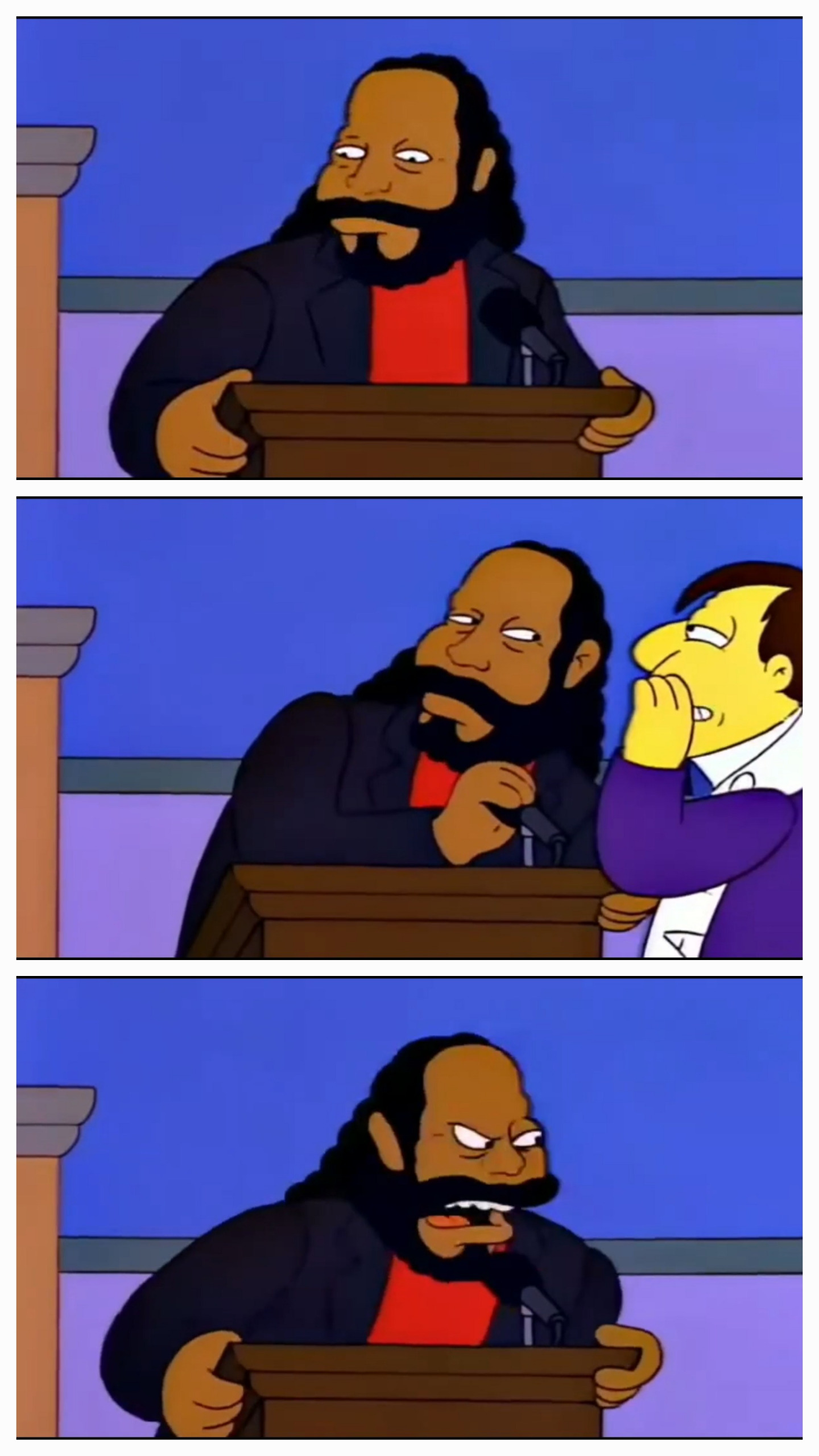Barry White in The Simpsons Blank Meme Template