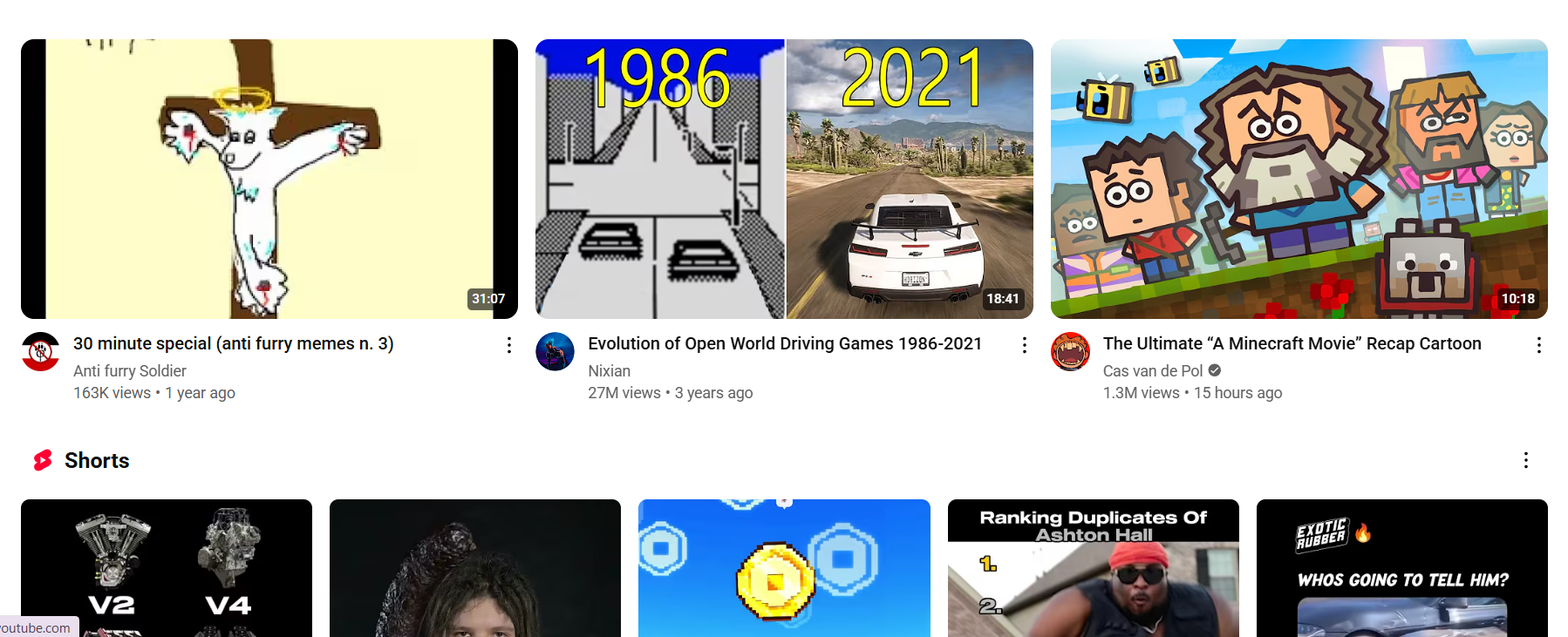 youtube page Blank Meme Template