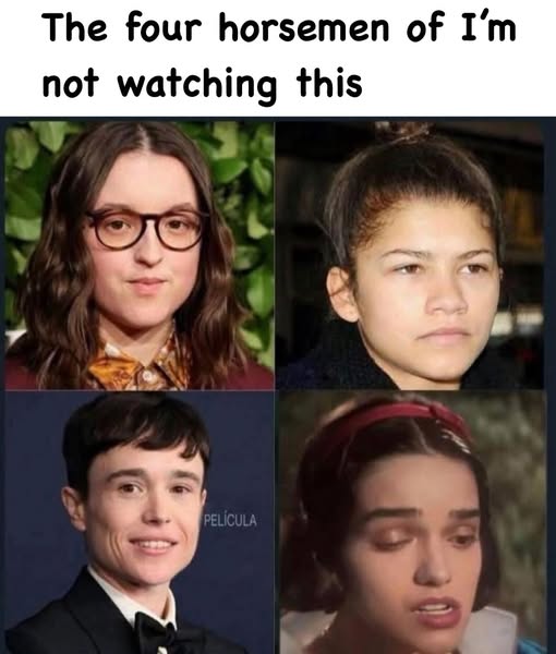 4 horsemen of not watching this Blank Meme Template