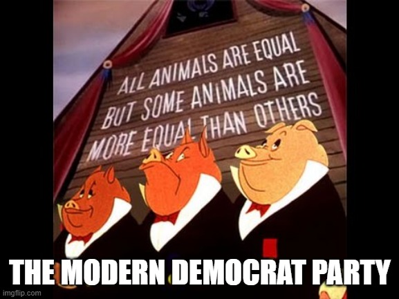 Animal Farm Pigs | THE MODERN DEMOCRAT PARTY | image tagged in animal farm pigs | made w/ Imgflip meme maker