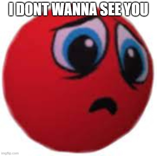 stress ball | I DONT WANNA SEE YOU | image tagged in stress ball | made w/ Imgflip meme maker