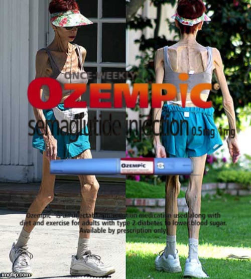 "It's Karen Carpenter Approved" | image tagged in ozempic anorexia meme | made w/ Imgflip meme maker
