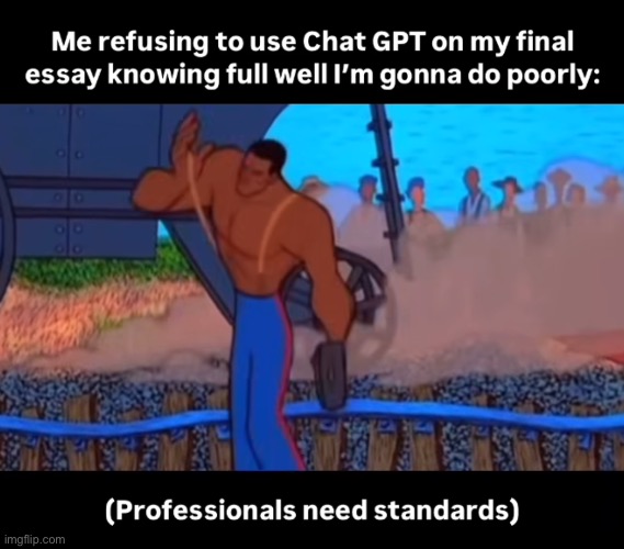 I’d rather fail then let a CLANKER touch my work | made w/ Imgflip meme maker