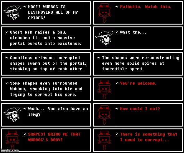 Double army. (Chapter 21, Day 3) | image tagged in undertale,chapters,chapter,clover,clober,corruption | made w/ Imgflip meme maker