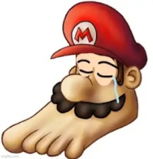 Mario as a crying foot: | made w/ Imgflip meme maker