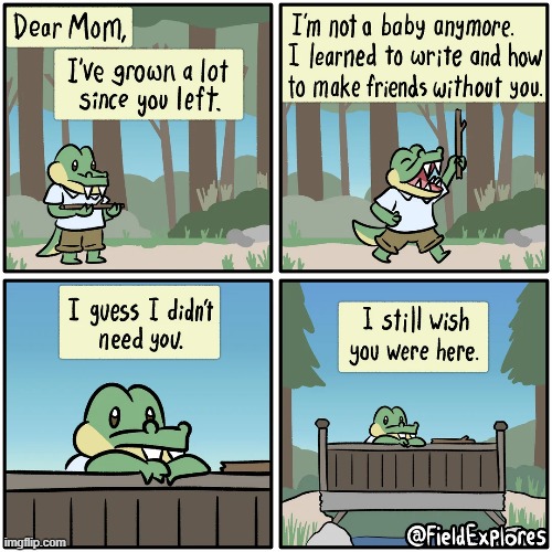 image tagged in alligator,mom,baby,mother's day | made w/ Imgflip meme maker