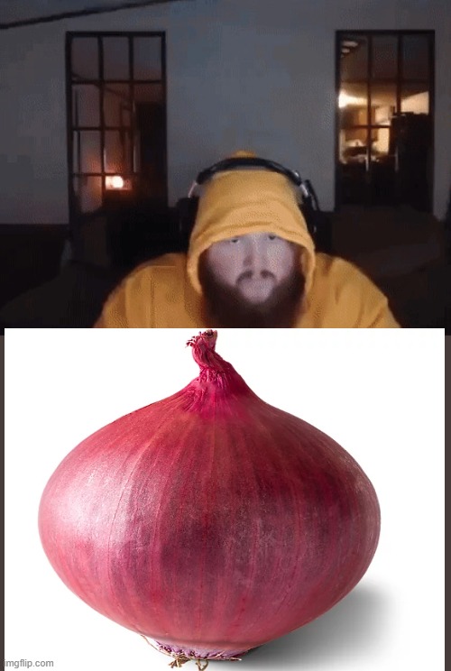 Caseoh mad | image tagged in onion | made w/ Imgflip meme maker