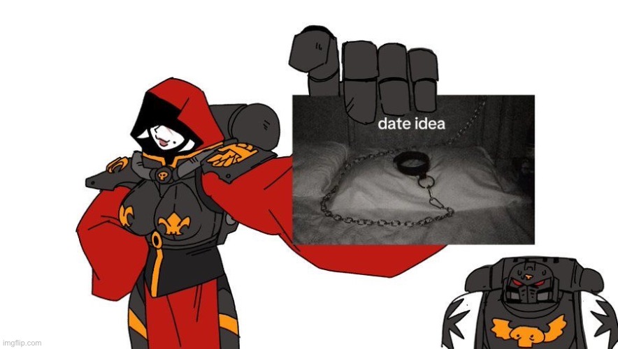 “There is no vows of celibacy, batman.” | image tagged in freaky,warhammer40k,memes | made w/ Imgflip meme maker