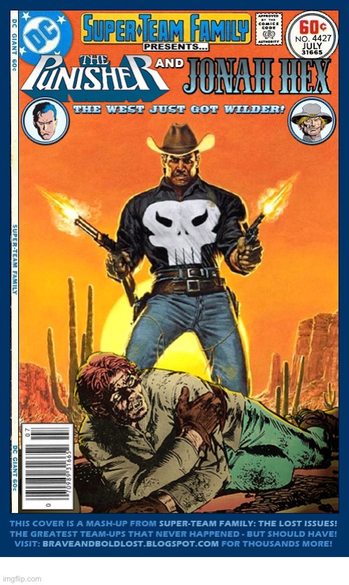 image tagged in comics,punisher,jonah hex,mashup,the old west | made w/ Imgflip meme maker