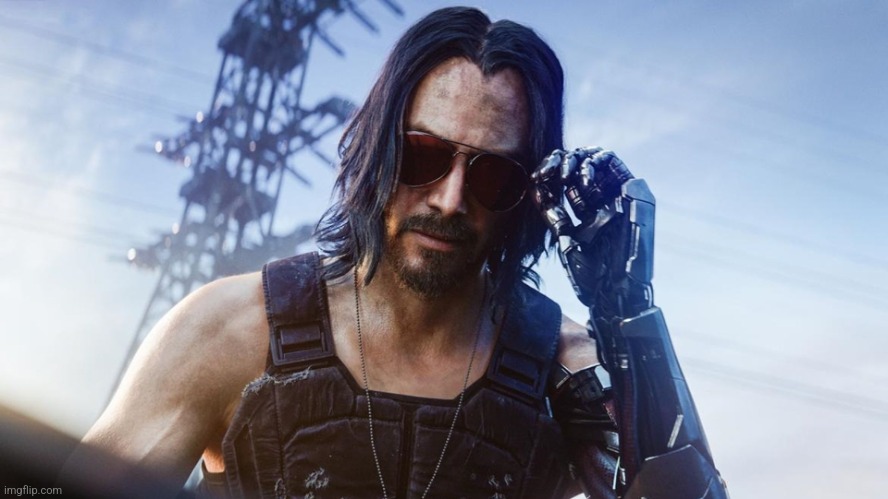 2077th featured post | image tagged in keanu reeves cyberpunk 2077 | made w/ Imgflip meme maker