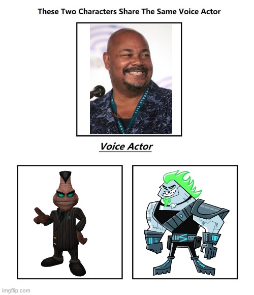 Kevin Micheal Richarson | image tagged in same voice actor,kevin micheal richarson,danny phantom,ratchet and clank,playstation,nickelodeon | made w/ Imgflip meme maker