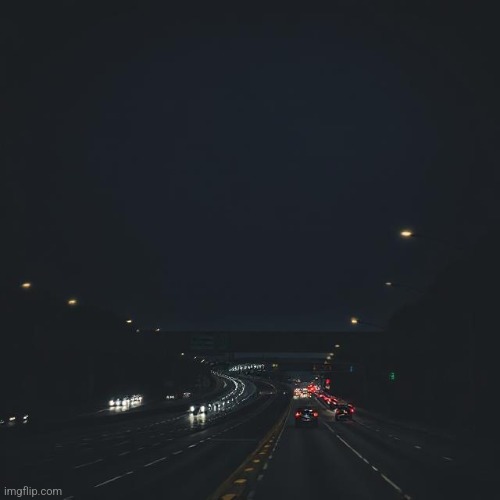 Highway dark | image tagged in ai generated | made w/ Imgflip meme maker