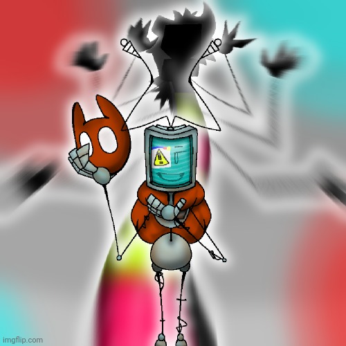 Here's some art of that redesigned old oc I had (and carmen aswell because WHY NOT) | made w/ Imgflip meme maker