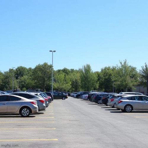Parking lot | image tagged in ai generated | made w/ Imgflip meme maker