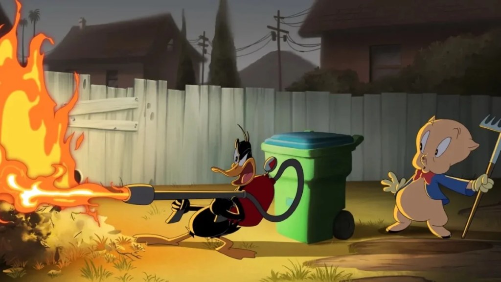 High Quality Daffy Duck Committing Arson Blank Meme Template