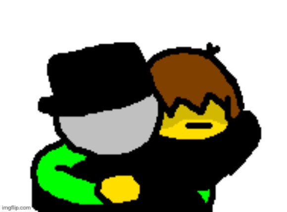 Silver Burn hugging Kris from Deltarune | image tagged in silver burn hugging kris from deltarune | made w/ Imgflip meme maker