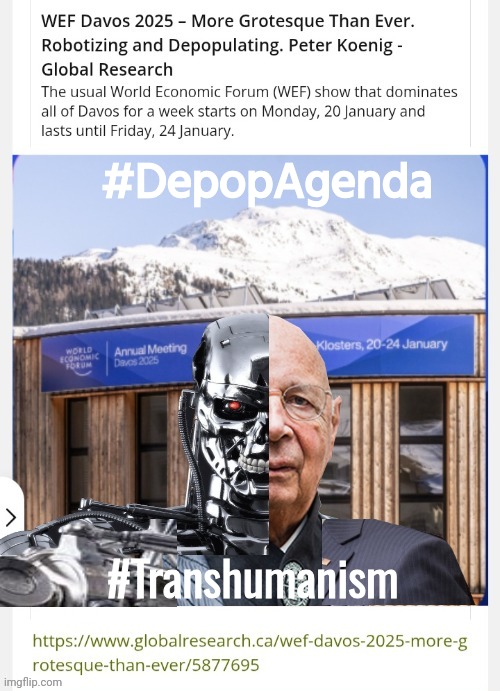 Klaus Schwab transhumanism Blank Meme Template