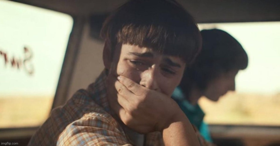 image tagged in will byers crying | made w/ Imgflip meme maker