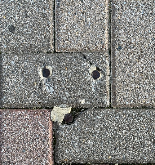 bricK by bricK | image tagged in i see faces,street art,yonkers,brian einersen | made w/ Imgflip meme maker