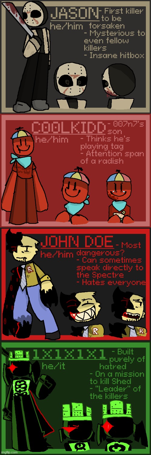 Here they are! :3 | image tagged in roblox,forsaken,character design,they don't bite | made w/ Imgflip meme maker