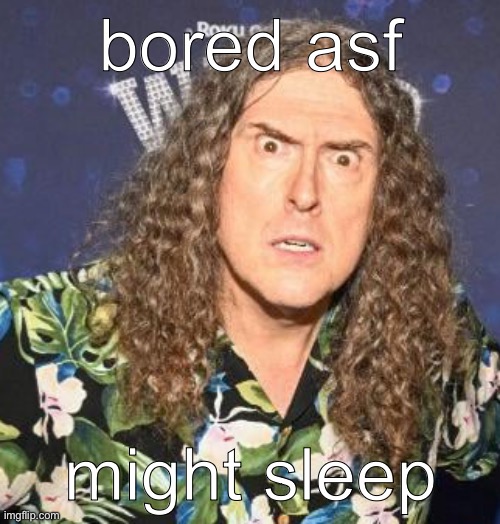 weird al | bored asf; might sleep | image tagged in weird al | made w/ Imgflip meme maker